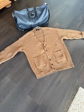 DSQUARED Strickjacke 100% Wolle sehr dick hochwertig Gr. XXL destroyed Look