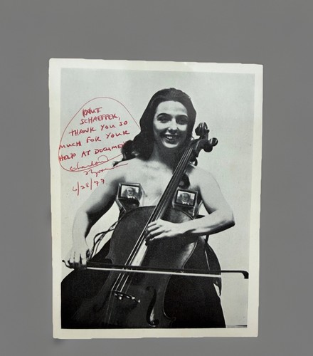 Charlotte moorman autograph - charlotte,