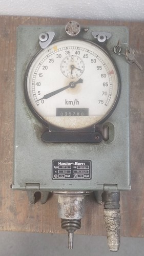 Vintage railway tachograph