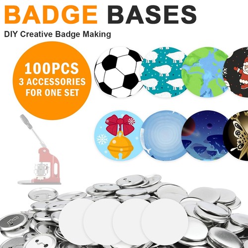 100x buttonrohlinge 58mm pin - 100x,