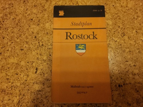 Stadtplan rostock ddr veb - rostock, (ddr,