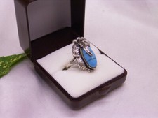 SILBERRING MIT TÜRKIS, 925