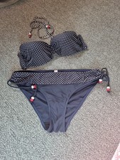 S.oliver Bandeau Bikini Dunkelblau Oberteil 40 C Unterteil 42 