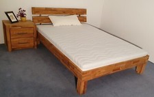 Massivholzbett inkl. Nachttisch 140x200 cm Eiche massiv geölt Doppelbett Ehebett