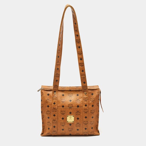 Mcm heritage top zip - mcm, cognac