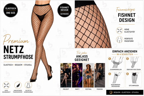 Sexy schwarze netz - netz, strumpfhose