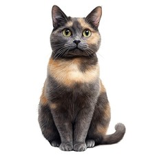 10x Sticker Schildpatt Katze