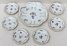 Johann Seltmann Vohenstrauß Bavaria Teller (1x groß, 6x klein) Blumen + Goldrand