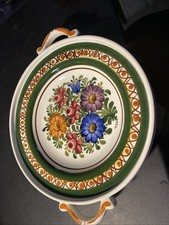 Deko Schale, Teller, handgemalt, Bauermalerei, Keramik