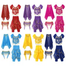 DE Kind Mädchen Prinzessin Karneval Prinzessin Kleid Bauchtanz Kostüm Outfit