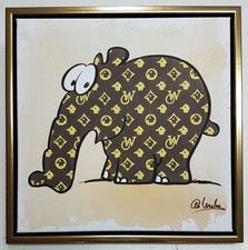 Otto Waalkes Leinwand " WUITTON V " hands. und limitiert + Gerahmt 56 x 56 cm