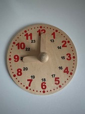 Lernuhr Holzuhr Uhrzeit lernen simpel