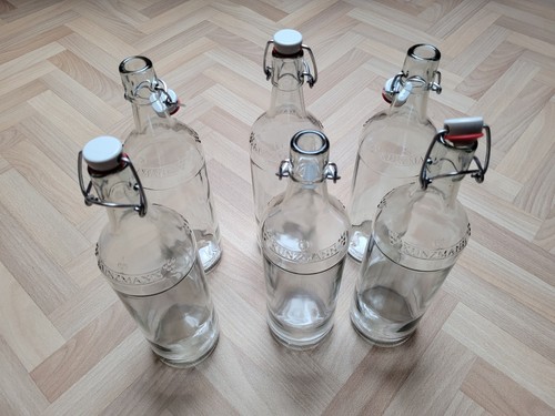 Weißglas bügelflaschen 0 - weißglas-bügelflaschen,, 1,0