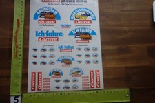 Alter Aufkleber Modellbau Modellsport Rennwagen Rennbahn CARRERA 1 Bogen