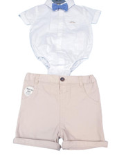 Baby Taufanzug Babyanzug Taufoutfit Geschenkset Hemd+Hose+Fliege 0-3/3-6 Monate