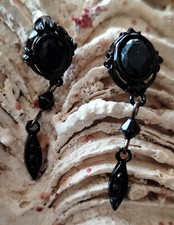 Ohrschmuck Ohrhänger schwarz