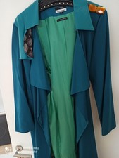 Fashion Hero Claudia Schiffer Show neuer türkiser Trenchcoat Gr. 42 M S. Oliver