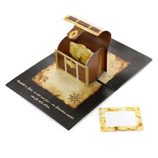 3D Pop-Up Karte Schatztruhe -