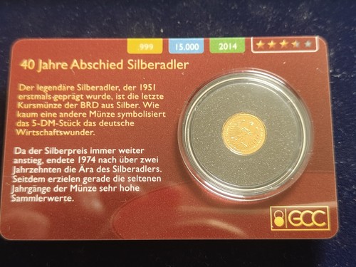 Gold coin card 999 - gold, 5g