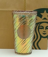 Starbucks Tumbler Thermobecher Cold to Go Weihnachten Champ Swirl gold 16oz NEU