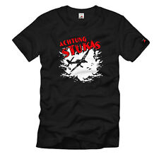 Achtung Stukas Rudel Major Offizier Ju 87 Luftwaffe - T Shirt Herren #1176