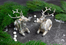 Rentier Paar Nilan Silber