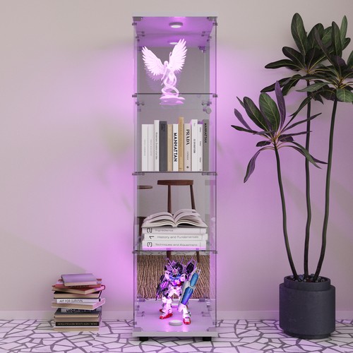 Glasvitrine - , (163x42x36cm)