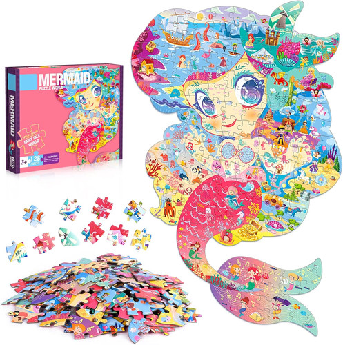 Kinder puzzle meerjungfrau 128 - puzzle,