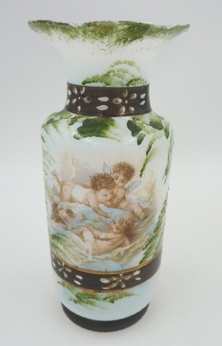 Feine zartblaue opalglas vase - feine,