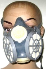 Gasmaske  Schutzkleidung  Latex Gummi Prepper Poppers Halloween 4 Filter