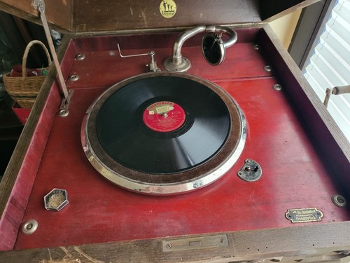 Grammophon antik firma - antik,,