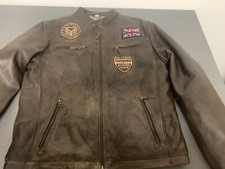 NEU Aviatrix coole Lederjacke braun Gr. XL Patches Bomber - Jacke Blouson Biker