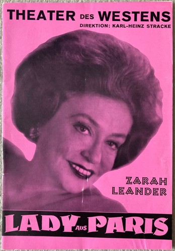 Zarah leander theater des - theater,