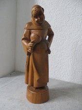 HOLZSCHNITZEREI OBERAMMERGAU - MÖNCH, FIGUR - HÖHE 41 CM