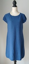 BENETTON  STRICK KLEID BLAU