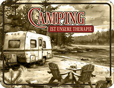 Sprüche-Schild Camping ist