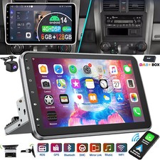 DAB+ 8Core 6+128G Carplay Android14 Autoradio 1 DIN GPS Drehbarer Bildschirm KAM