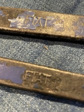2 FIAT-Schraubenschlüssel Bordwerkzeug Oldtimer Vintage Maul Gabel 13/17u.19/22