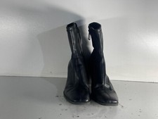 Stradivarius Damenschuhe Größe 4 (37) gebraucht schwarz Kunstleder Stiefeletten -A113