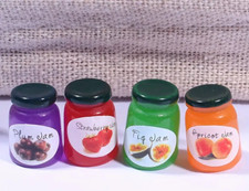 4 süße Miniatur Gläser