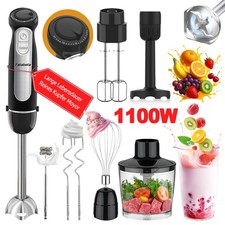 9-in-1 Elektrische Stabmixer Edelstahl Stabmixer Set 21 Geschwindigkeiten DHL