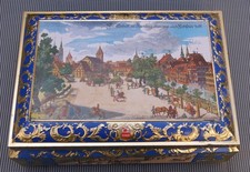 Plätzchendose Lebkuchen Schmidt Blechdose Blechtruhe mit Panorama Nostalgie