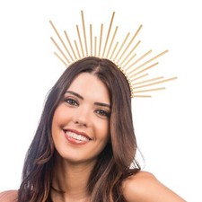 goldener Haarreif Sonne Krone