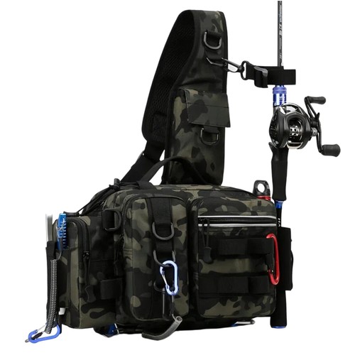 Angeltasche mit rutenhalter - angeltasche,