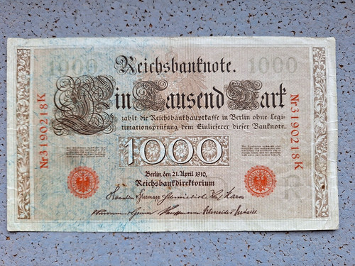 Reichsbanknote 1000 mark - reichsbanknote,