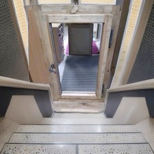 Wandspiegel mal anders, Original altes Fenster, ca. 60er Jahre, Handarbeit 