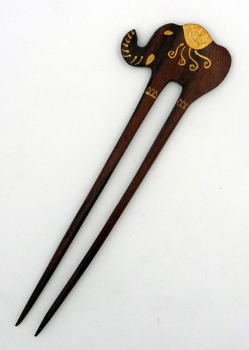 Holz haarnadel elefant - haarnadel,