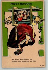 13024203 - Nr. W. 773 - Spruch Makaber Humor Strafe Maulklemme Neujahr