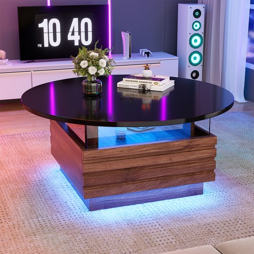 Runder couchtisch mit led - couchtisch,