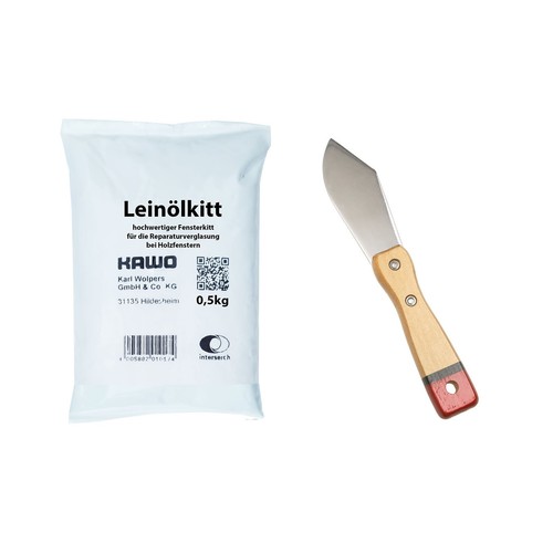 Holzkitt set mit kittmesser - set,